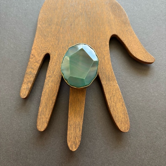 Green Aventurine Stone Statement Ring | 29g | Adjustable - Picture 2 of 9